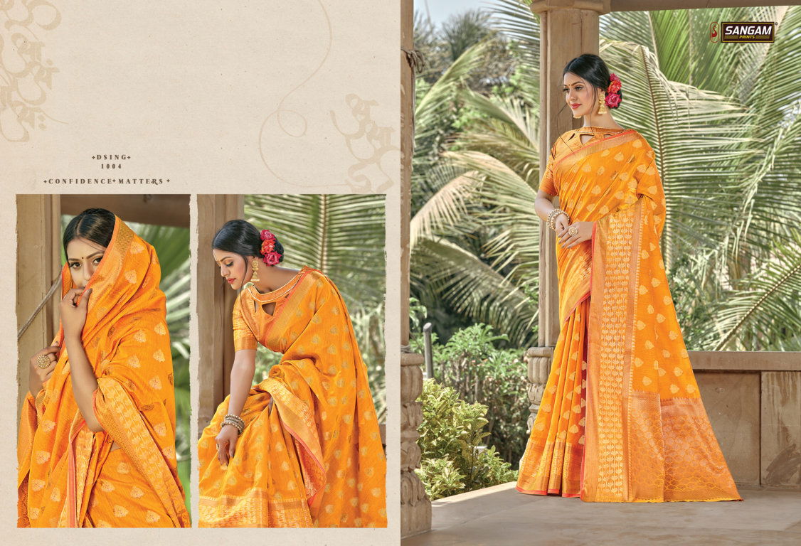 Sangam Vartika Latest Fancy Cotton Handloom Sarees Collection